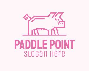 Pink Pig Farm logo design