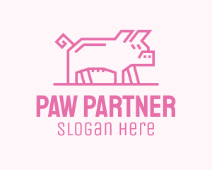 Pink Pig Farm logo design