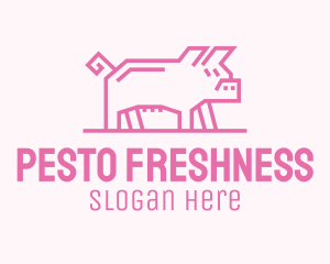 Pink Pig Farm logo design