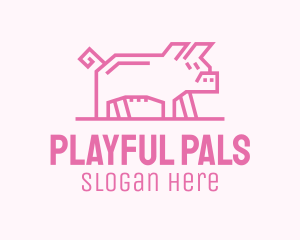 Pink Pig Farm logo design