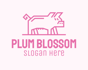 Pink Pig Farm logo design