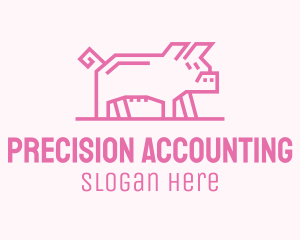 Pink Pig Farm logo design