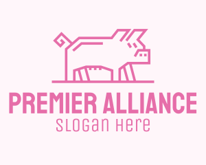 Pink Pig Farm logo design