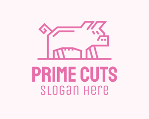 Pink Pig Farm logo design