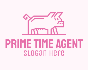 Pink Pig Farm logo design