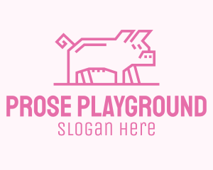 Pink Pig Farm logo design