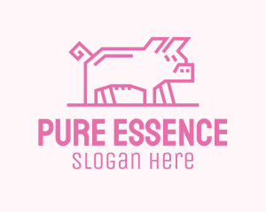 Pink Pig Farm logo design