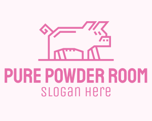 Pink Pig Farm logo design