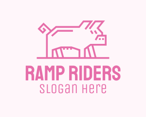 Pink Pig Farm logo design