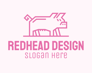 Pink Pig Farm logo design