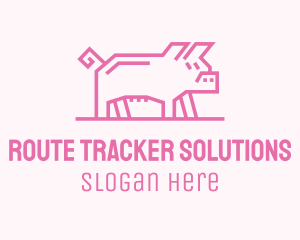 Pink Pig Farm logo design