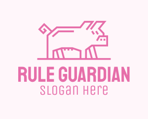 Pink Pig Farm logo design