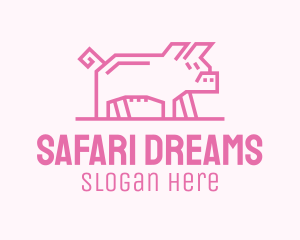 Pink Pig Farm logo design