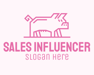 Pink Pig Farm logo design