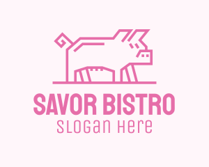 Pink Pig Farm logo design