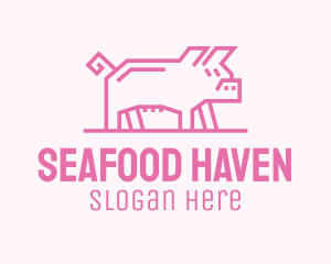 Pink Pig Farm logo design