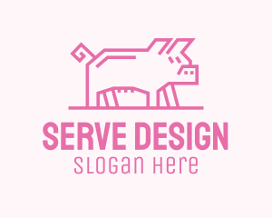 Pink Pig Farm logo design