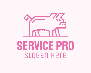 Pink Pig Farm logo design