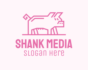 Pink Pig Farm logo design