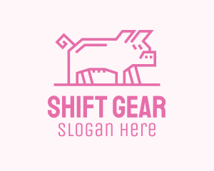 Pink Pig Farm logo design