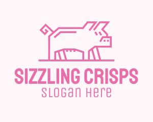 Pink Pig Farm logo design