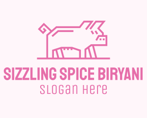 Pink Pig Farm logo design