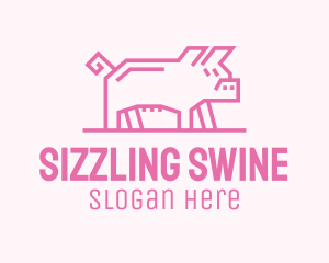 Pink Pig Farm logo design