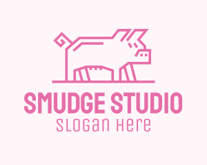 Pink Pig Farm logo design