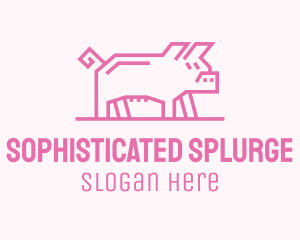 Pink Pig Farm logo design