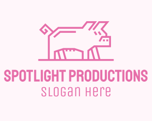 Pink Pig Farm logo design