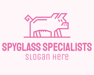 Pink Pig Farm logo design