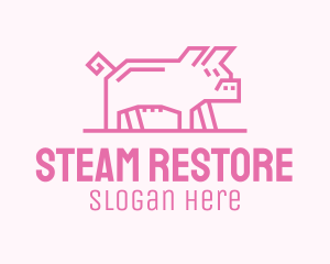 Pink Pig Farm logo design