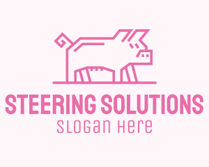 Pink Pig Farm logo design