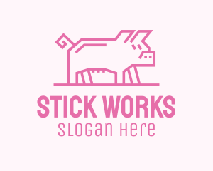 Pink Pig Farm logo design