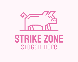 Pink Pig Farm logo design