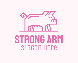 Pink Pig Farm logo design