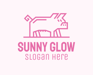 Pink Pig Farm logo design