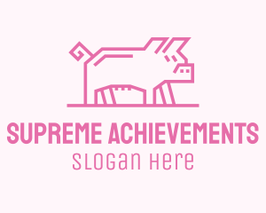 Pink Pig Farm logo design