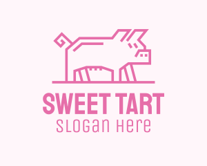 Pink Pig Farm logo design