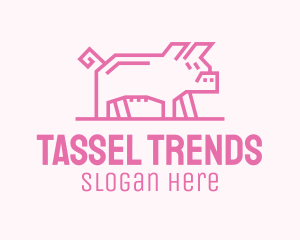 Pink Pig Farm logo design