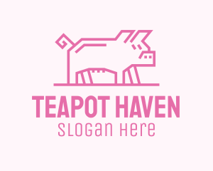 Pink Pig Farm logo design