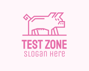 Pink Pig Farm logo design