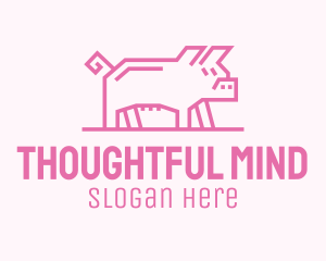 Pink Pig Farm logo design