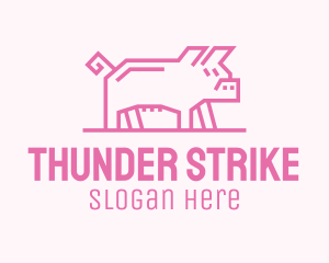 Pink Pig Farm logo design