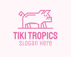 Pink Pig Farm logo design