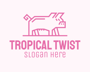 Pink Pig Farm logo design