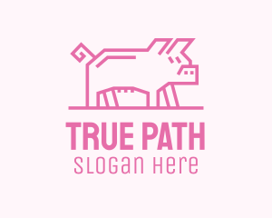 Pink Pig Farm logo design