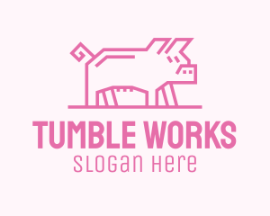 Pink Pig Farm logo design