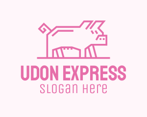 Pink Pig Farm logo design