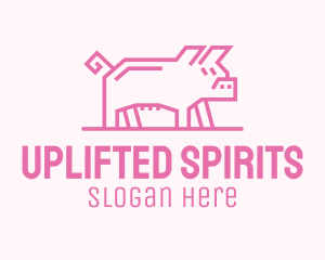 Pink Pig Farm logo design